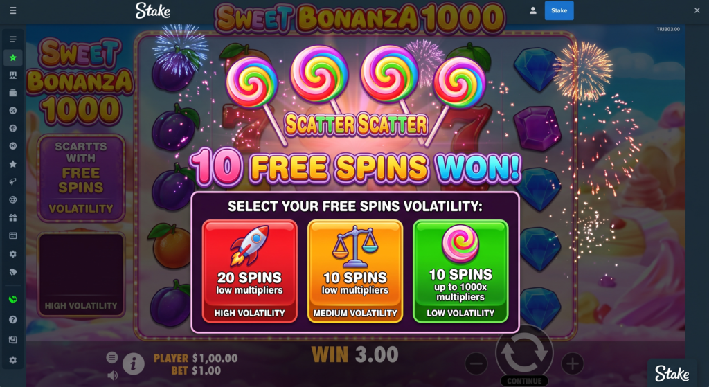 stake slots in-frame free spins